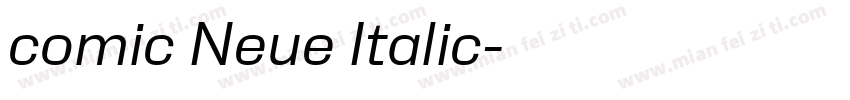 comic Neue Italic字体转换
